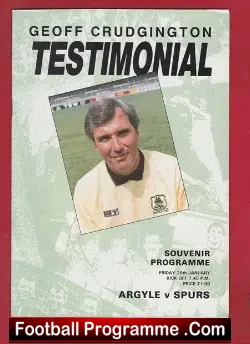 Geoff Crudgington Testimonial Benefit Plymouth Argyle 1989