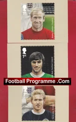 George Best – Denis Law – Bobby Charlton Royalmail Postcards