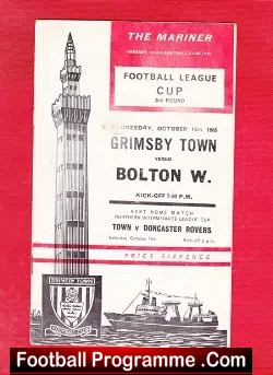 Grimsby Town v Doncaster Rovers 1965 - Multi Autographed Signed - football programme