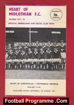 Heart Of Midlothian v Tottenham 1971 – Friendly Game