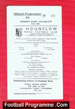 Hounslow Town v Chesham 1948 – Corinthian League