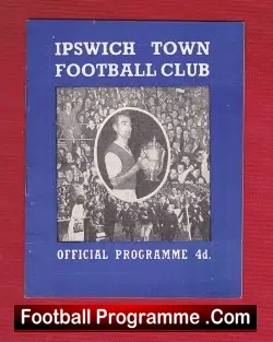 Ipswich Town v Arsenal 1962 - League Champions Season - football programme