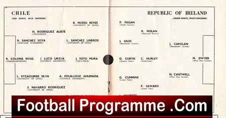 Ireland v Chile 1960 – International Match Dalymount Park