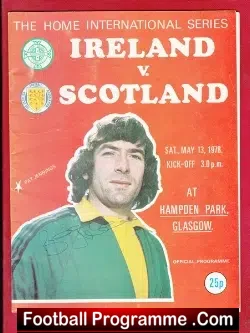 Ireland v Scotland 1978 - Plus Ticket + Signed Pat Jennings - football memorabilia