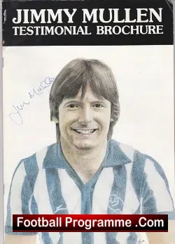 Jimmy Mullen Testimonial Benefit Sheffield Wednesday Autographed - football programme