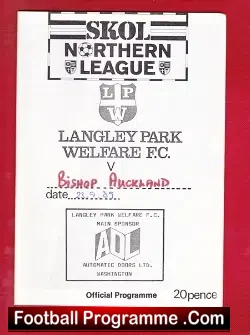 Langley Park Welfare v Bishop Auckland 1989 – Northern League