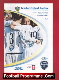 Leeds United Ladies v Cardiff City 2008 - Womens Football - football programme