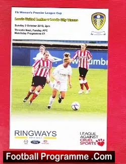 Leeds United Ladies v Leeds City 2010 - Womens Football - football programme
