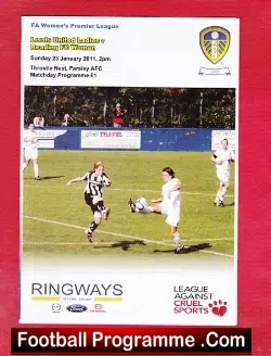 Leeds United Ladies v Reading 2011 - Womens Football - football programme