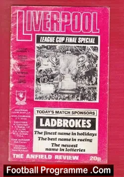 Liverpool v Leeds United 1978 - Multi Autographed SIGNED - football programme