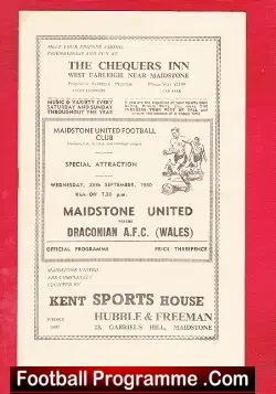Maidstone United v Draconian 1960 – Wales