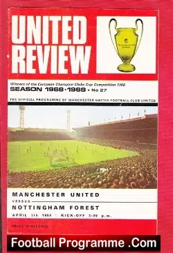 Manchester United v Nottingham Forest 1969