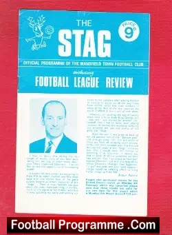 Mansfield Town v Bournemouth 1968 - football programme