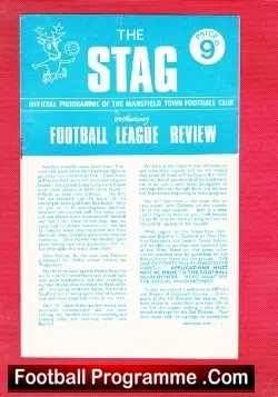 Mansfield Town v Stockport County 1968 - football programme