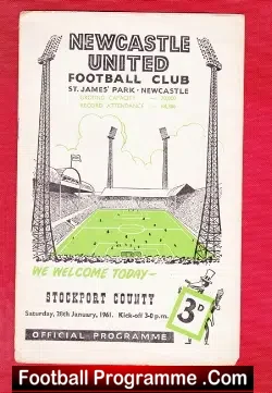 Newcastle United v Stockport County 1961