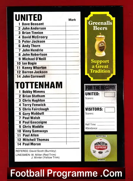 Newcastle United v Tottenham 1988 – Paul Gascoigne Gazza 1st