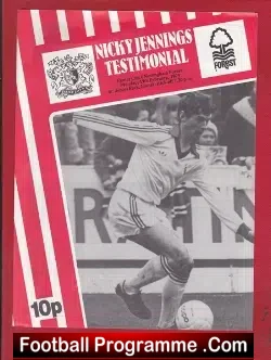 Nicky Jennings Testimonial Benefit Match Nottingham Forest 1979