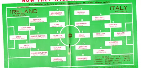 Northern Ireland v Italy 1957 – World Cup Match Belfast