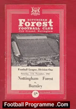 Nottingham Forest v Burnley 1961