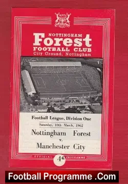 Nottingham Forest v Manchester City 1962