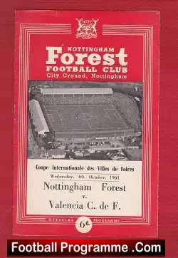 Nottingham Forest v Valencia 1961 – Spain Fairs Cup