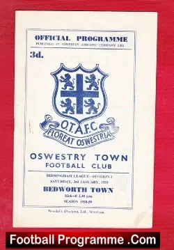 Oswestry Town v Bedworth Town 1959 – Birmingham League