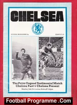 Peter Osgood Testimonial Benefit Match Chelsea 1975 George Best