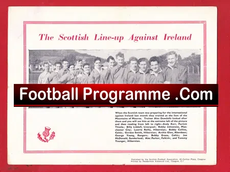 Scotland v Wales 1955 - Hampden Park - Glasgow