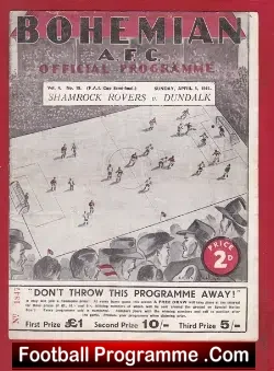 Shamrock Rovers v Dundalk 1942 – Ireland Semi Final at Bohemian