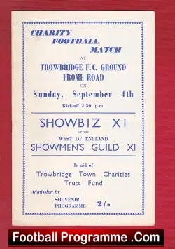 Showbiz XI v Showmen’s Guild 1966 – Charity Match Sean Connery