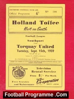 Southport v Torquay United 1959