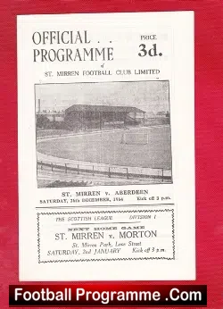 St Mirren v Aberdeen 1964