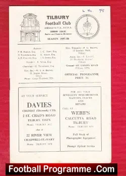 Tilbury v Cray Wanderers 1958