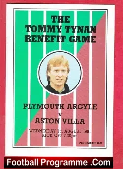 Tommy Tynan Testimonial Benefit Match Plymouth Argyle 1991