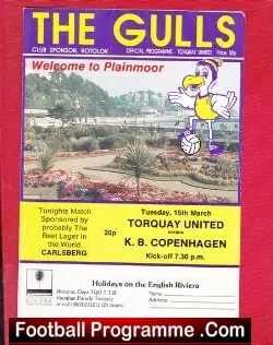 Torquay United v KB Copenhagen 1988 – Friendly Match