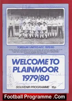 Torquay United v Newcastle United 1979 – Multi Autographed