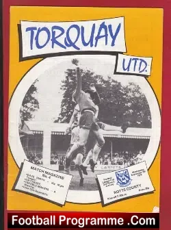 Torquay United v Notts County 1979 – Multi Autographed