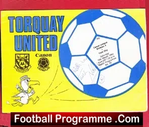 Torquay United v York City 1984 – Autographed Signed