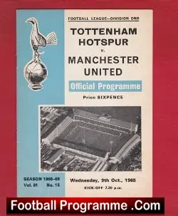 Tottenham Hotspur v Manchester United 1968