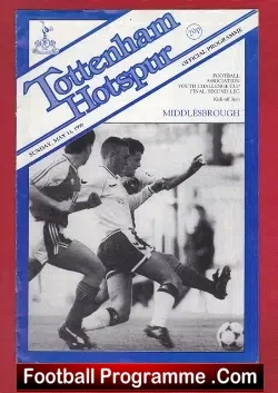 Tottenham Hotspur v Middlesbrough 1990 – Youth Cup Final