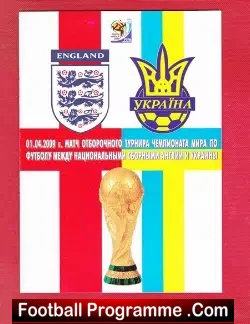 Ukraine v England 2009 – Pirate Football Programme