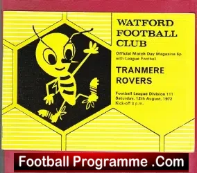Watford v Tranmere Rovers 1972