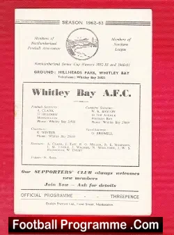 Whitley Bay v West Auckland 1962