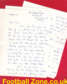 Brentford Town Tom Wilson Letter from Sir Bobby Robson 1950s