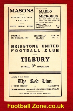 Maidstone United v Tilbury 1955 – Corinthian League