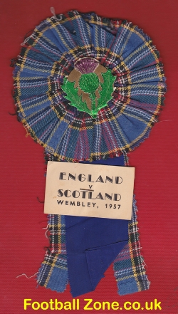England v Scotland 1957 – Old Football Rosette 1950s