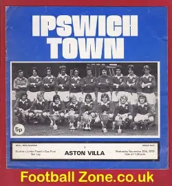 Ipswich Town v Aston Villa 1975 - Junior Cup Final