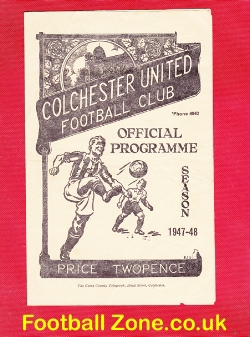 Colchester United v Merthyr Tydfil 1947 – Southern League