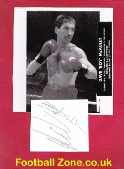 Boxing – Dave McAuley Flyweight World Champion Signed Picture
