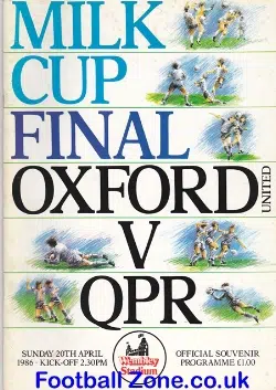 Oxford United v QPR 1986 – Wembley League Cup Final